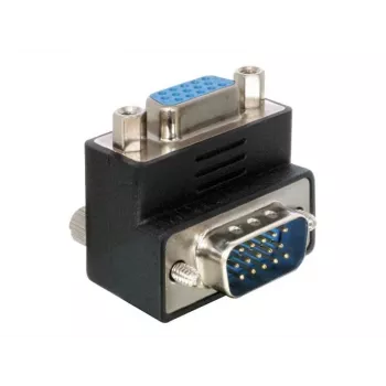 Delock adaptér VGA konektor samec/samica 90° zahnutý (65171)