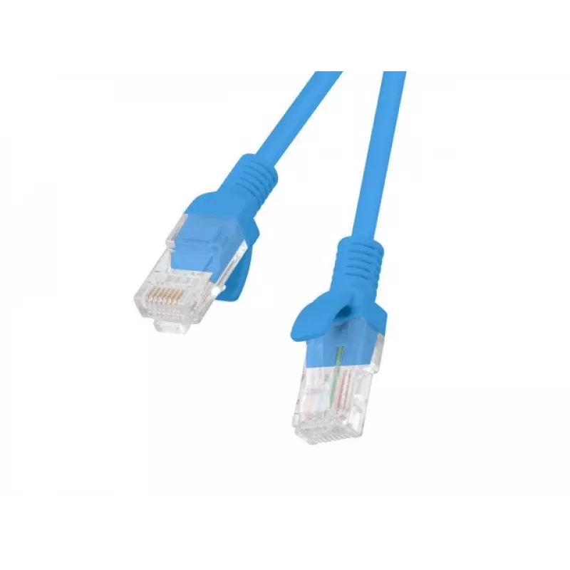 LANBERG PCU6-20CC-0300-B Cat6 U/UTP prepojovací kábel, 3 m, modrý, balenie 10 ks