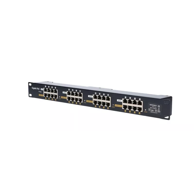 Extralink Gigabit PoE injektor 16 port 16x 1000Mb/s RJ45, Rackmount
