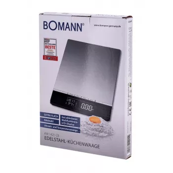 Bomann KW 1421 CB – LCD – čierna – nerez – 160 x 230 x 18 mm – 18 mm – AAA – nerez (614211)