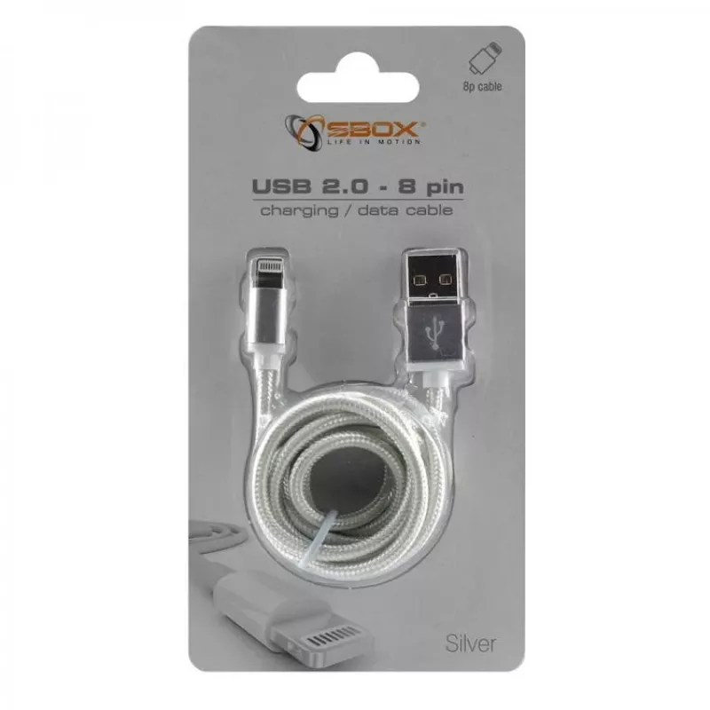 Sbox USB 2.0 8 Pin IPH7-S strieborná