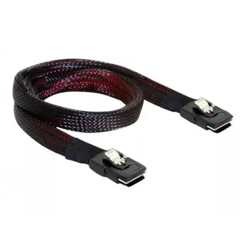 SAS kábel DeLOCK 83073 0,1 m čierna červená