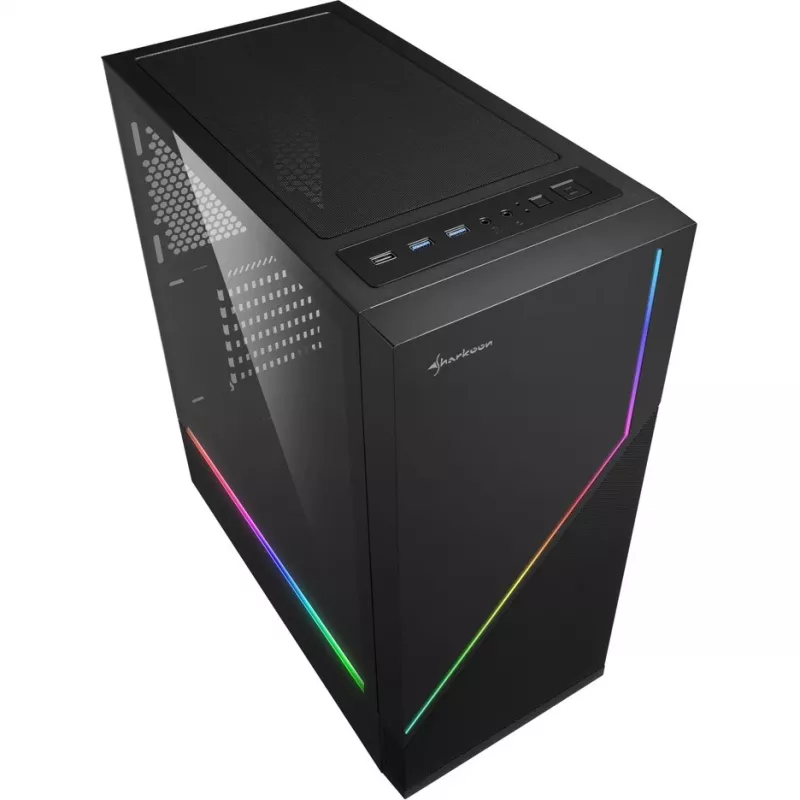 Sharkoon RGB FLOW Midi Tower ATX bez napájacieho zdroja USB/Audio