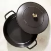 Staub Chistera 40511-472-0 pekáč 28 cm, okrúhly, liatinový, 3,7 l, čierny