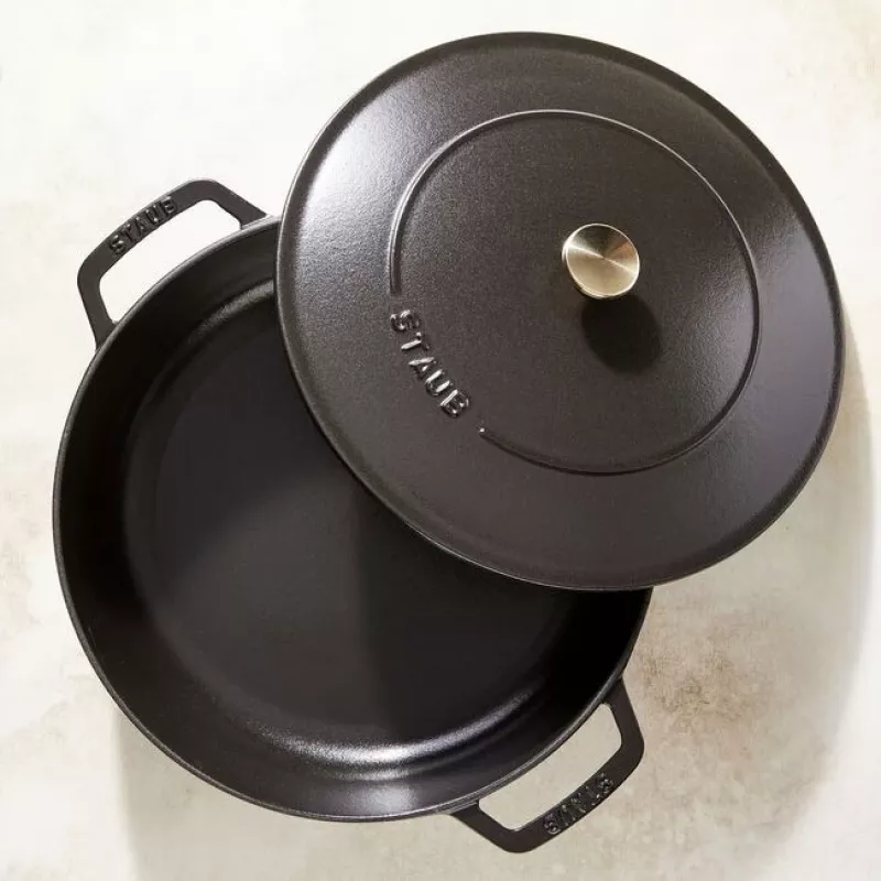 Staub Chistera 40511-472-0 pekáč 28 cm, okrúhly, liatinový, 3,7 l, čierny