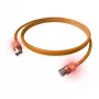 EasyLan DualBoot LED patch kábel RJ45 S/FTP Cat.6A (trieda EA) - so saCon konektorom - LSOH - oranžový - 7.