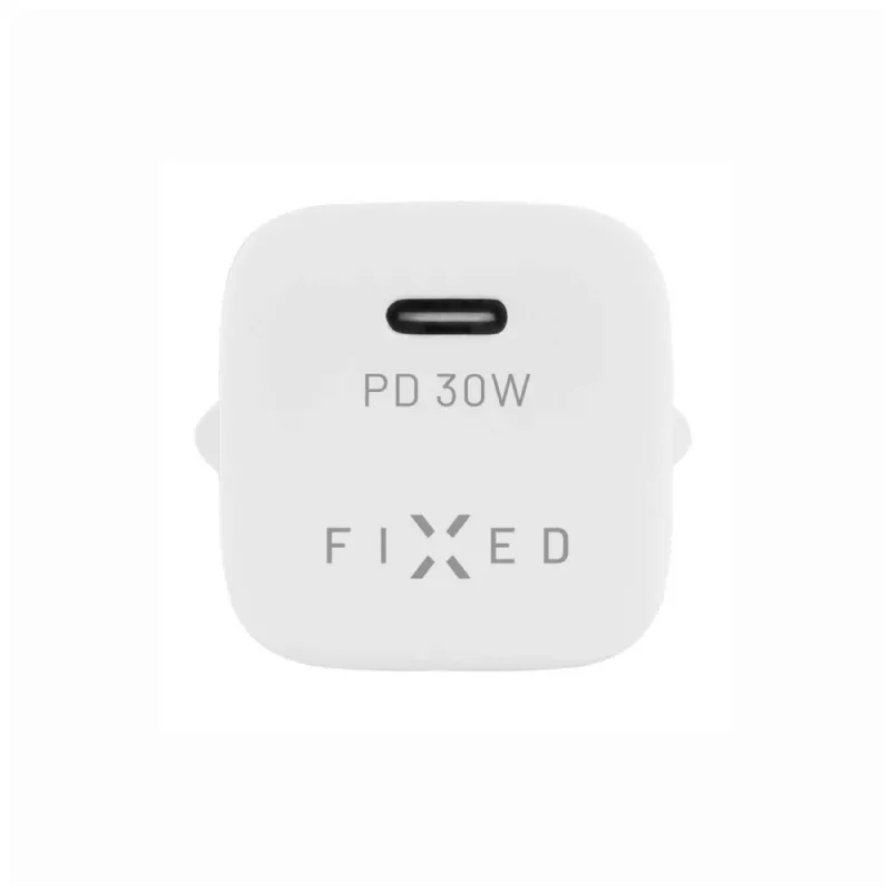 Prenosná USB-C cestovná nabíjačka FIXED FIXC30M-C-WH 30W kompaktný dizajn
