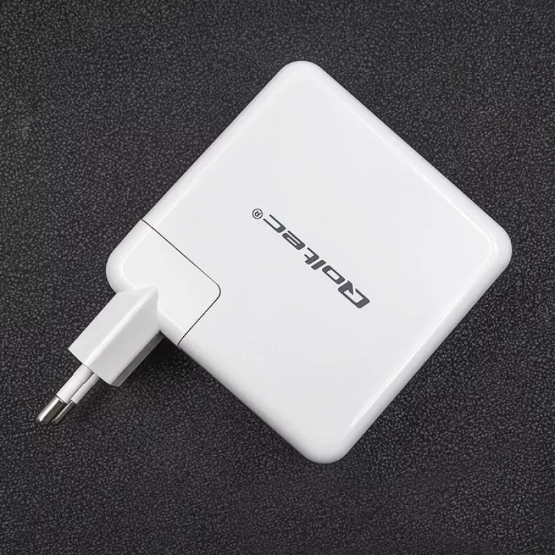 Qoltec GaN nabíjačka FAST 108W | 5-20V | 3-4.7A | USB C | biela