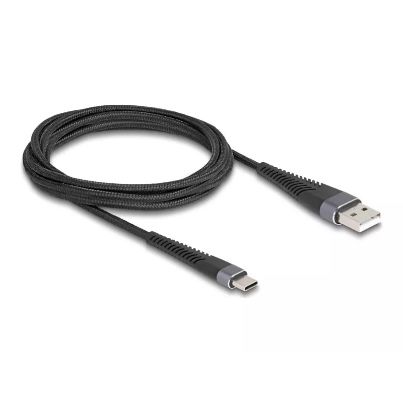 DELOCK USB kábel USB 2.0 2 m USB A USB C čierny 81122