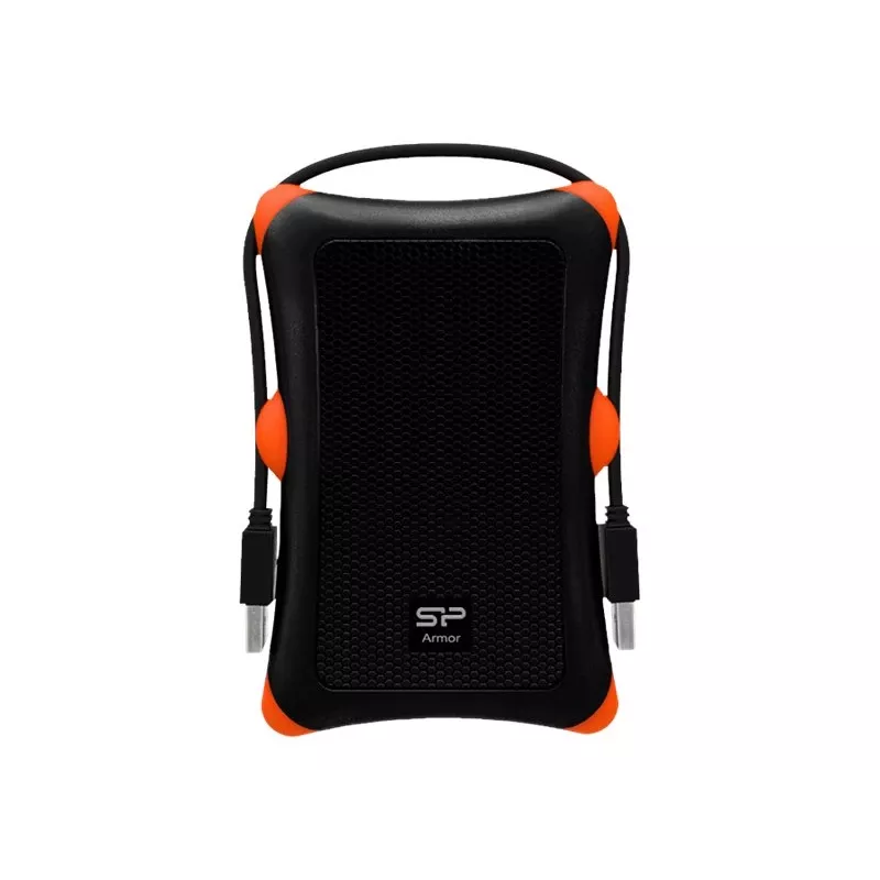 HDD/SSD puzdro Silicon Power Armor A30, 2,5 palca Single-Bay, USB 3.2 Gen 1, Micro-USB A, oranžová/čierna