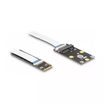 DeLOCK konvertor M.2 Key B+M konektor samec na Mini PCIe slot flexibilný kábel