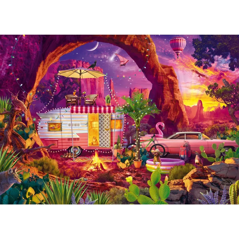 Jigsaw Puzzle schmidt spiele Jeff Haynie — Camping Paradise in the Desert, 1000 dielikov, MPN 58574