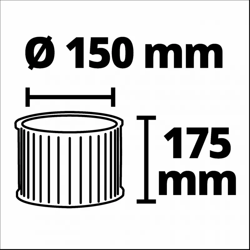 Einhell 2351126 skladaný filter pre vysávače na mokré a suché vysávanie, trieda prachu L