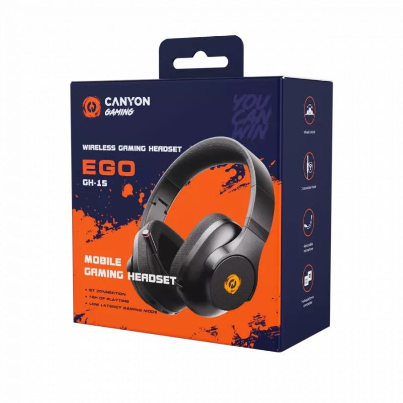 Slúchadlá CANYON EGO GH-15 2in1 BT biele