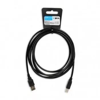 iBox IKU2D USB kábel 3 m USB 2.0 USB A USB B čierny