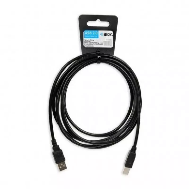 iBox IKU2D USB kábel 3 m USB 2.0 USB A USB B čierny