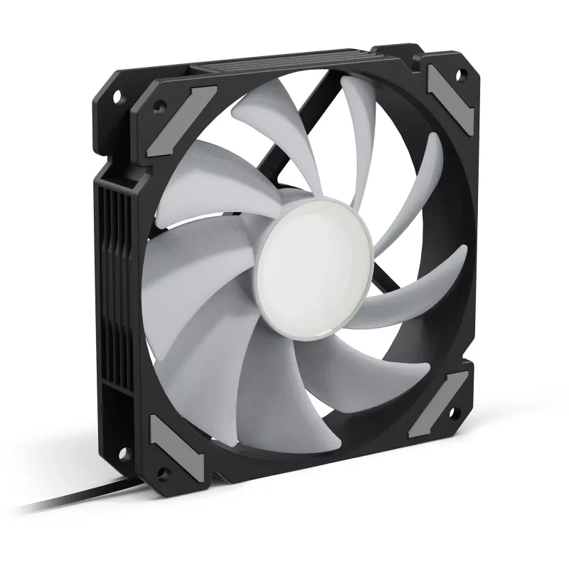 SHARKOON SHARK Mirror RGB PWM 120 mm ventilátor do skrinky, 1500 RPM, čierny