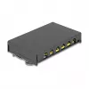 DELOCK zaslepovací panel 6-port pre Keystone RJ moduly, čierny, kov, pre montáž na stôl/stenu/lištu DIN