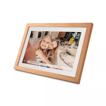 Digitálny fotorámik Denver PFF-1040LW 10,1 palca dotyková obrazovka Wi-Fi imitácia dreva