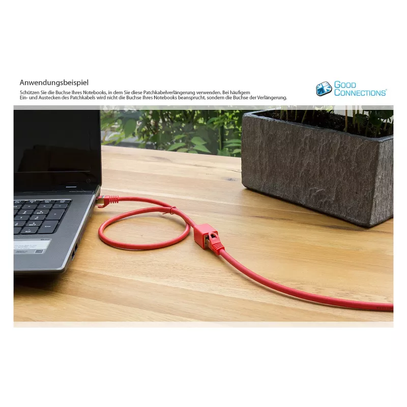 Goodconnections 8063VR-010R Ethernet patch kábel červený