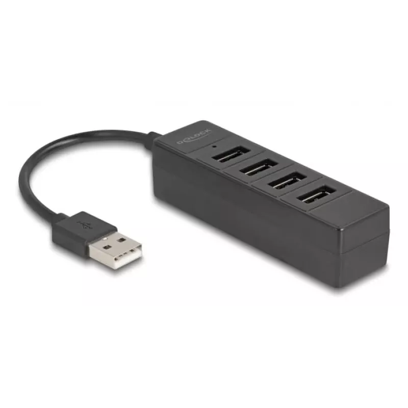 USB hub DeLOCK 64334 Type-A 480 Mbit/s čierny