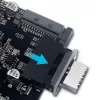GrauGear interný adaptér 19-pinový USB 3.0 na USB 3.1 Type-E 20-pinový Key A, 180 stupňov