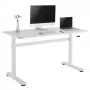 Manuálne výškovo nastaviteľný stôl Ergo Office, max. 40 kg, max. výška 117 cm, s pracovnou doskou na prácu v stoji a sede, ER-401 W