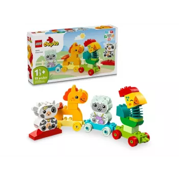 Stavebnica LEGO DUPLO vláčik so zvieratkami 10412 — 19 dielov, pre deti od 1,5 roka, 170×60×430 mm