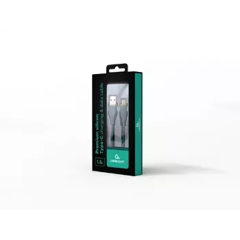 Type-C USB nabíjací a dátový kábel, 1,5 m, zelená