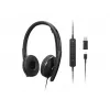 Lenovo 4XD1P83425 slúchadlá/headset káblové Head-band hovory/hudba USB Type-A čierna