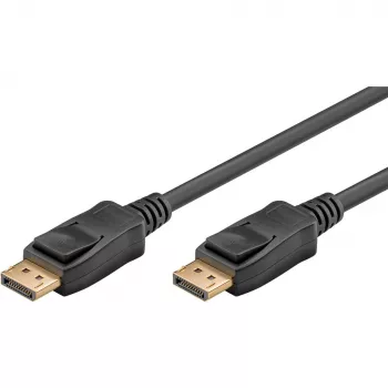Essential kábel DisplayPort samec > DisplayPort samec, 8K / 120Hz (čierny, 1 meter, 40 Gbit/s, DisplayPort 2.0 / 2.1)