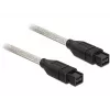FireWire kábel DeLOCK FireWire B/B 1,0 m sivý