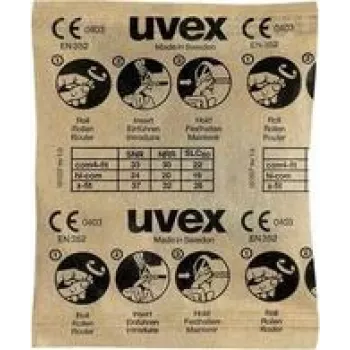 Jednorazové štuple do uší UVEX x-fit 37 dB, model 2112087 — 100 párov