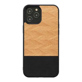 Puzdro na telefón man and wood pre iPhone 12 Pro Max — rybí chvost Nero čierna