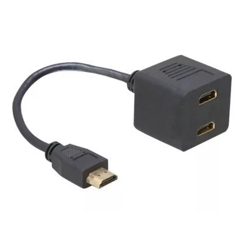 HDMI adaptér DeLOCK 65056 0,2 m konektor samec na 2x konektor samica