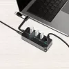 USB 3.2 Gen1 HUB, 4x USB-A vypínač