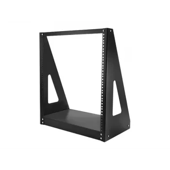 StarTech.com 2-stĺpikový 12U heavy-duty desktop server rack, malý otvorený 19-palcový počítačový rack rám, kompaktný sieťový rack pre AV/štúdiové/dátové/IT vybavenie, TAA-kompatibilný – voľne stojaci dvojstĺpikový rack pre domov/kanceláriu
