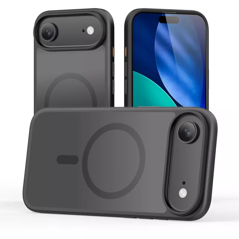 StyleShell INVISIO, puzdro na telefón čierne, iPhone 17 Air, kompatibilné s MagSafe