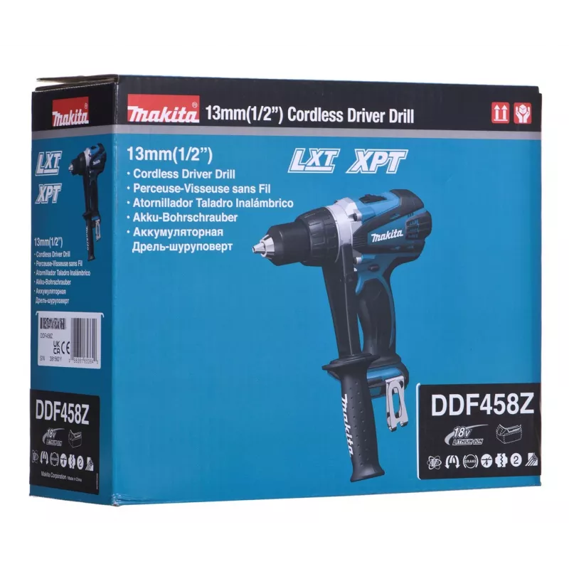 MAKITA. AKUMULÁTOROVÝ SKRUTKOVAČ 18V DDF458Z 91/58Nm, bez batérie a nabíjačky