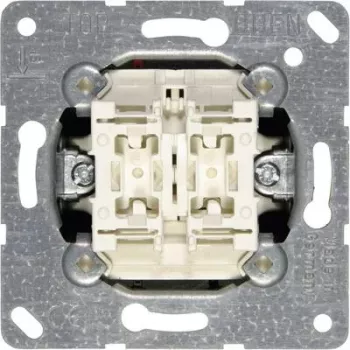 Nástenný spínačový modul JUNG 505 U 1P, 1-pólový 10 A, 250 V – Metallic White