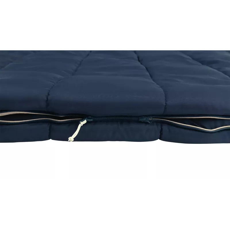 Spací vak Outwell Contour Lux Double rektangulárny polyester, 1450×2200 mm, max. výška používateľa 190 cm, modrý