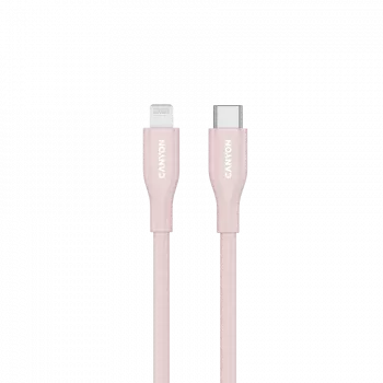 CANYON kábel CLNM60 C-L 60W MFI 1m silikón ružová