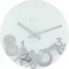 NeXtime hodiny 8115 Dropped, Ø43 cm, nástenné, strieborné
