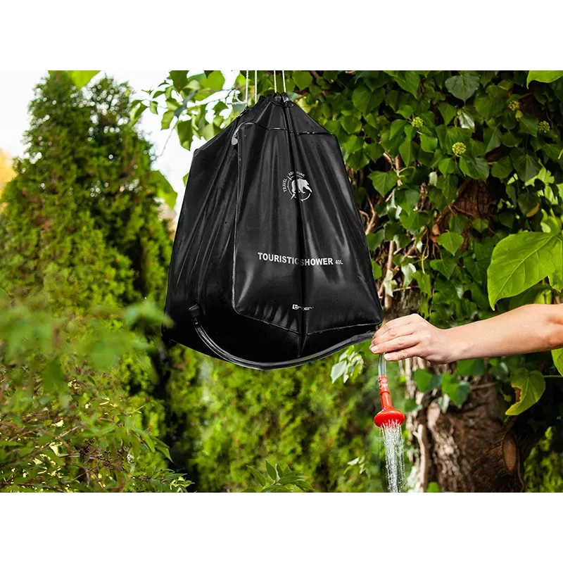 Prenosná vonkajšia sprcha 40L TRACER CampPump 40L, gravitačná kempingová sprcha, ručná sprcha