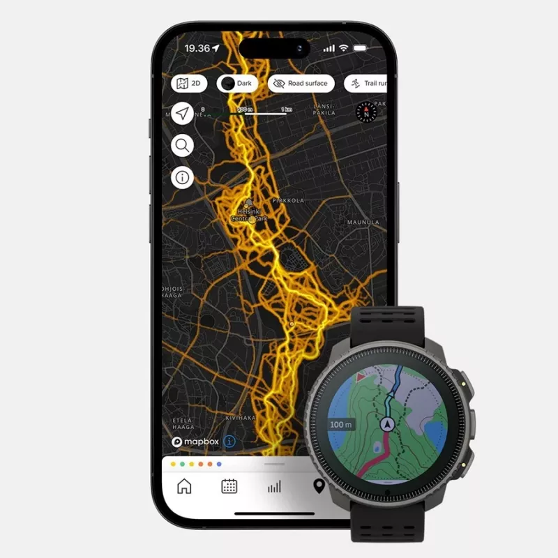 Suunto Vertical Solar 3,56 cm (1,4) bodová matica 49 mm 280 x 280 pixelov dotykový displej čierny GPS (satelit)