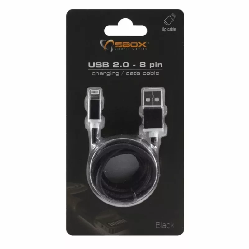 Sbox IPH7-B USB 2.0 8 Pin čierny