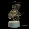 Nočná lampa Extralink HOME 3D srdce optická ilúzia nočná lampa USB