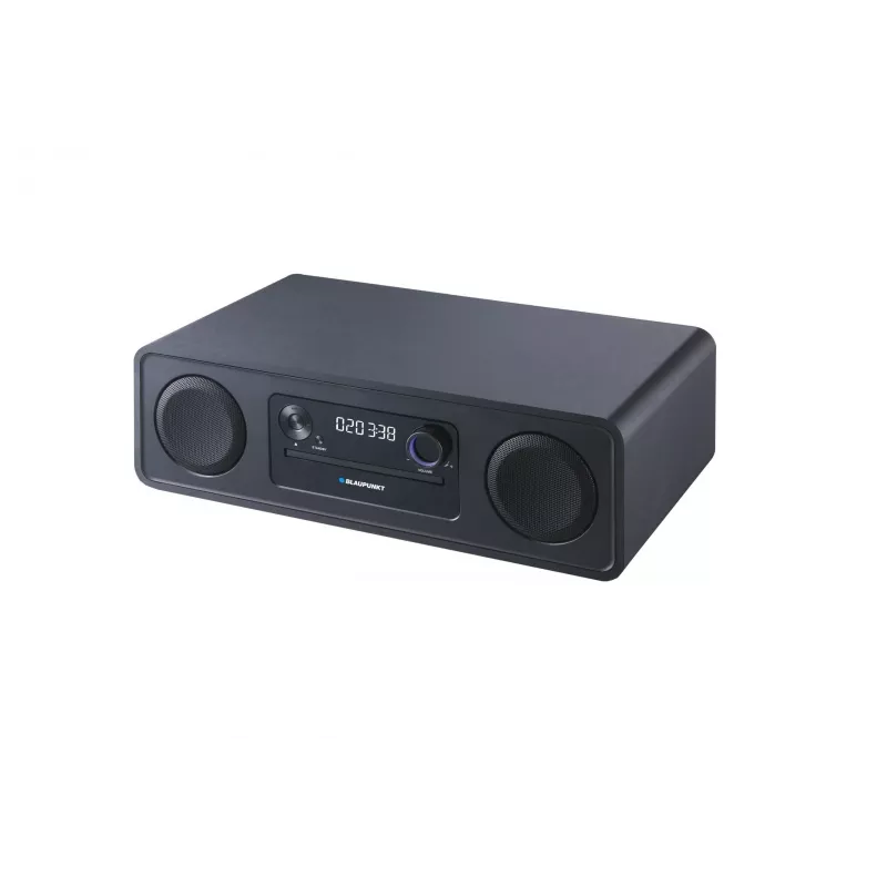 Blaupunkt MS20BK mikro Hi-Fi systém, Bluetooth, CD/CD-RW/MP3/WMA, rádio FM, USB, AUX, hodiny/budík, 120 W, čierny