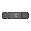 USB kľúč Silicon Power DS72 1 TB, USB 3.2 Gen 2 Type-A / Type-C, hliníkovo-gumové puzdro, čierna