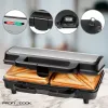 ProfiCook PC-ST 1092 - sendvičovač - 900 W - nerez/čierna